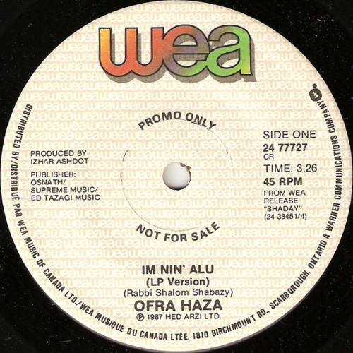 OFRA HAZA - Im Nin' Alu