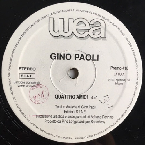 GINO PAOLI - QUATTRO AMICI 

